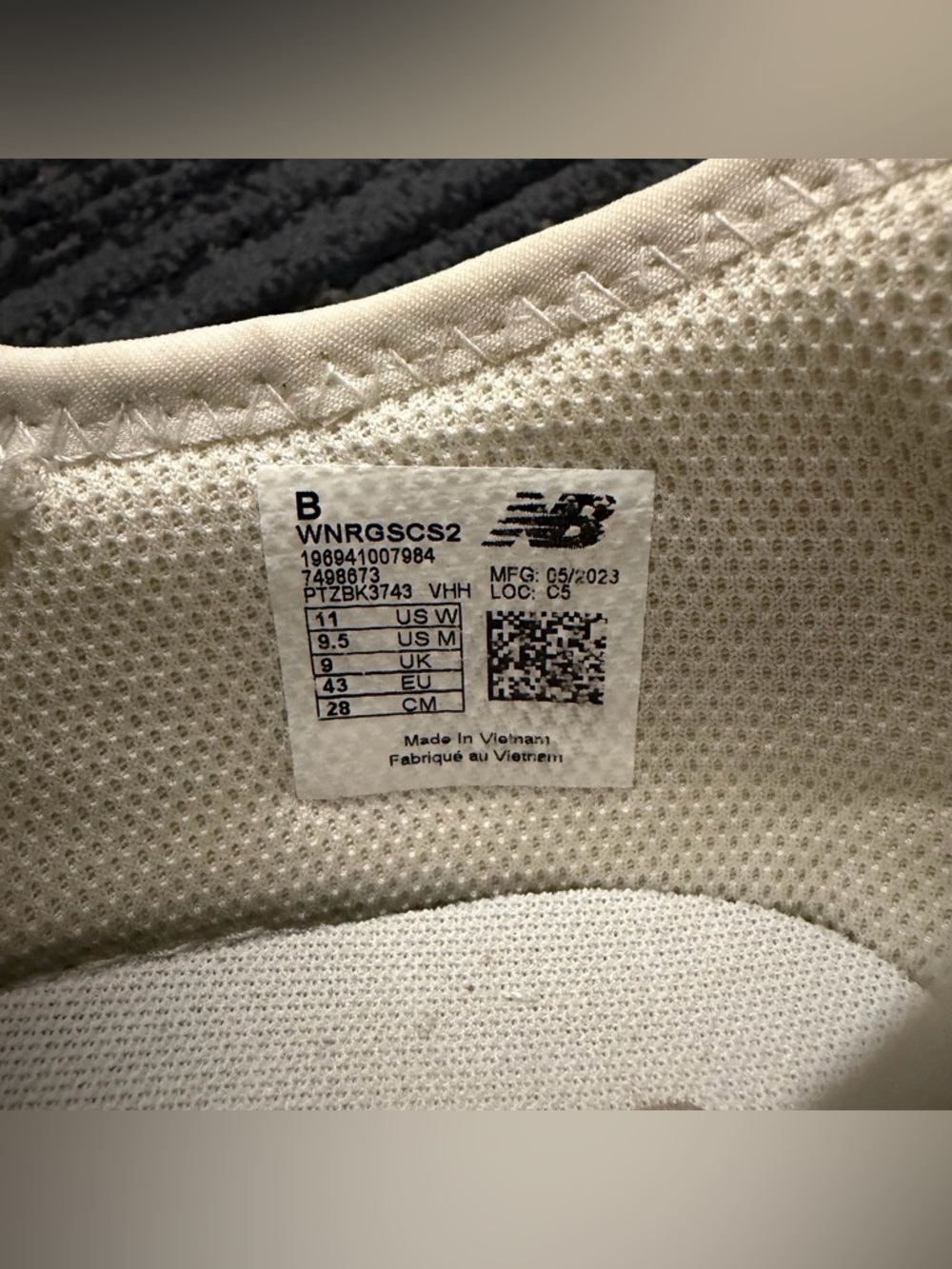 New Balance DynaSoft Nergize Sport V2 White/Grey Mesh Low Top Sneaker - Picture 7 of 8